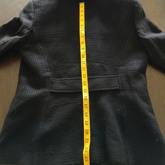 Vintage Black 100% Wool Button Down Blazer Jacket Lined Size:10 - Picture 4 of 11